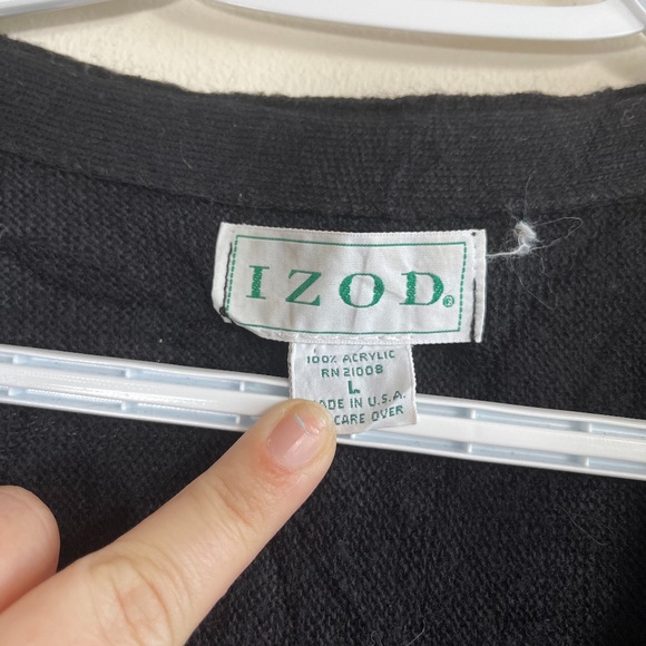Vintage Izod Button down cardigan - Picture 4 of 5